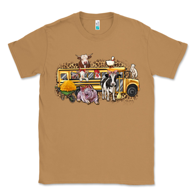 Farm Animals School Bus Classic Tee by texasbilliewilder | Teevron