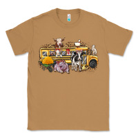 Toasted Coconut farm animals school bus Classic Tee - texasbilliewilder