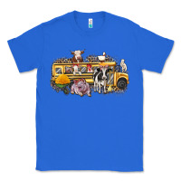 True Royal farm animals school bus Classic Tee - texasbilliewilder