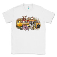 White farm animals school bus Classic Tee - texasbilliewilder