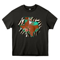 Asphalt Western Horsehide Texas Flag Heavy Core Tee - Bettercallsaul