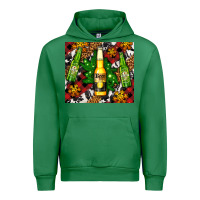 Emerald beer bottles with golden snow Urban Hoodie - AdoDesignShop