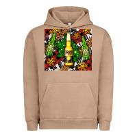 Pigment Burro beer bottles with golden snow Urban Hoodie - AdoDesignShop