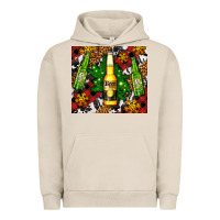 Pigment French Oak beer bottles with golden snow Urban Hoodie - AdoDesignShop