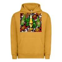 Pigment Peanut Butter beer bottles with golden snow Urban Hoodie - AdoDesignShop