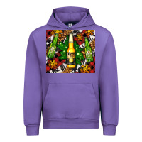 Tulip beer bottles with golden snow Urban Hoodie - AdoDesignShop