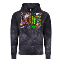 Cloud Black Mardi Gras love Nurse Vintage Hoodie - HowdyJamesFarm