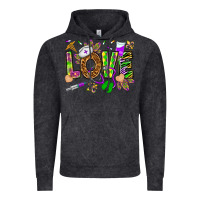 Vintage Black Mardi Gras love Nurse Vintage Hoodie - HowdyJamesFarm
