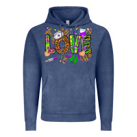 Vintage Denim Mardi Gras love Nurse Vintage Hoodie - HowdyJamesFarm