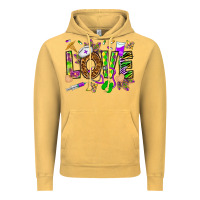 Vintage Mustard Mardi Gras love Nurse Vintage Hoodie - HowdyJamesFarm