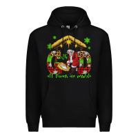 Black with god all things are possible santa baby jesus Premium Hoodie - Jasminsmagicworld
