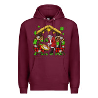 Burgundy with god all things are possible santa baby jesus Premium Hoodie - Jasminsmagicworld