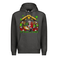 Charcoal Heather with god all things are possible santa baby jesus Premium Hoodie - Jasminsmagicworld