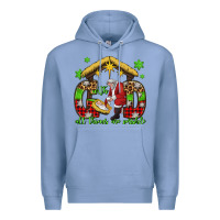 Colony Blue with god all things are possible santa baby jesus Premium Hoodie - Jasminsmagicworld