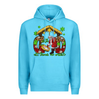 Ocean Blue with god all things are possible santa baby jesus Premium Hoodie - Jasminsmagicworld