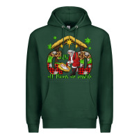Sports Green with god all things are possible santa baby jesus Premium Hoodie - Jasminsmagicworld