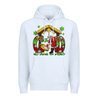 White with god all things are possible santa baby jesus Premium Hoodie - Jasminsmagicworld
