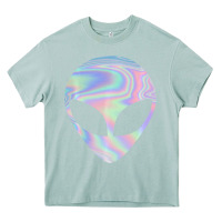 Arona Alien Head Colorful Laser Ufo Sighting Believe Area 51 Heavy Core Tee - trangStudio