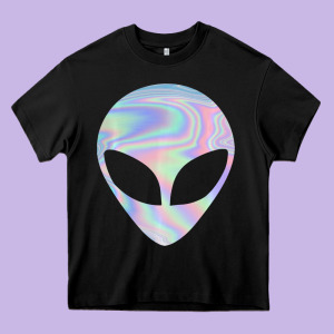Alien Head Colorful Laser Ufo Sighting Believe Area 51 Heavy Core Tee Designed By Trangstudio