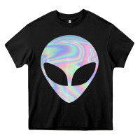 Black Alien Head Colorful Laser Ufo Sighting Believe Area 51 Heavy Core Tee - trangStudio