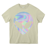 Mossy Alien Head Colorful Laser Ufo Sighting Believe Area 51 Heavy Core Tee - trangStudio