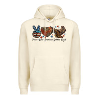 Sandshell Western Peace Love American Golden Eagle Premium Hoodie - LillyAllenDesigns