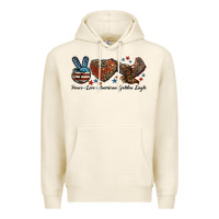 Tofu Western Peace Love American Golden Eagle Premium Hoodie - LillyAllenDesigns