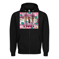 Black Breast Cancer Together Fight Zipper Hoodie - Artiststas