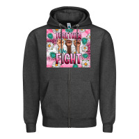 Charcoal Heather Breast Cancer Together Fight Zipper Hoodie - Artiststas