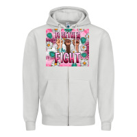 Dove Grey Breast Cancer Together Fight Zipper Hoodie - Artiststas