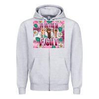 Heather Grey Breast Cancer Together Fight Zipper Hoodie - Artiststas