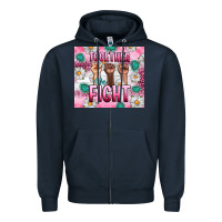 Navy Breast Cancer Together Fight Zipper Hoodie - Artiststas