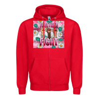 Red Breast Cancer Together Fight Zipper Hoodie - Artiststas