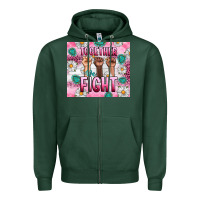 Sports Green Breast Cancer Together Fight Zipper Hoodie - Artiststas