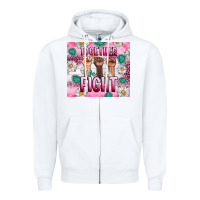 White Breast Cancer Together Fight Zipper Hoodie - Artiststas