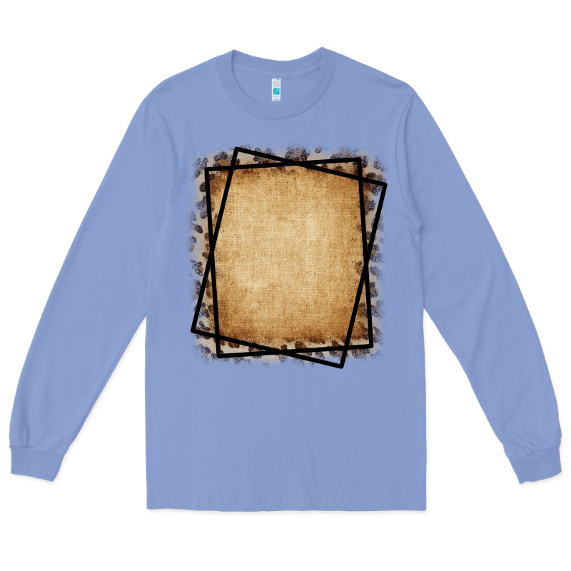 Burlap And Leopard  Black Frame Long Sleeve Tee by CowCowDesign | Teevron