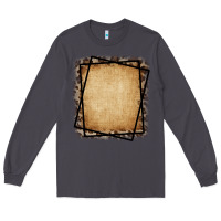 Smoke Burlap and Leopard  Black Frame Long Sleeve Tee - CowCowDesign
