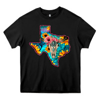 Black Western Sunflower, Rose, Gemstsone, Turquoise Bull Skull Heavy Core Tee - Bettercallsaul