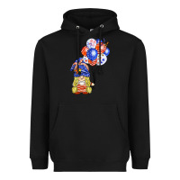 Black patriotic gnome balloon Heavyweight Hoodie - BarkalooDesign