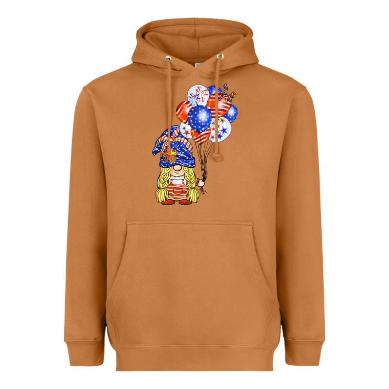 Patriotic Gnome Balloon Heavyweight Hoodie by BarkalooDesign | Teevron