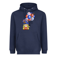 Navy patriotic gnome balloon Heavyweight Hoodie - BarkalooDesign