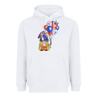 White patriotic gnome balloon Heavyweight Hoodie - BarkalooDesign