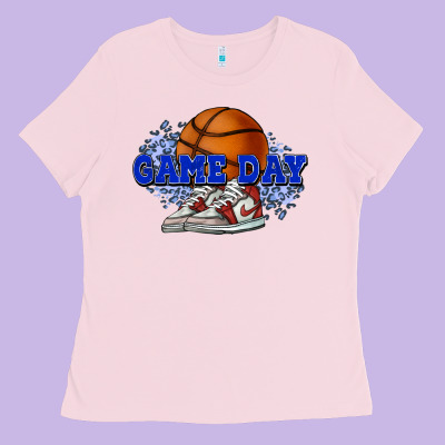 Game Day Basketball Ladies Tee Designed By Nancycooperartshop