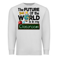 Dove Grey the future of the world is in my classroom Premium Sweatshirt - BarkalooDesign