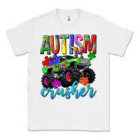 White Autism Awareness crusher Classic Tee - NancyCooperArtShop