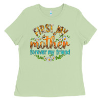 Matcha First My Mother Forever My Friend with Daisies Ladies Tee - texasbilliewilder