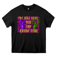 Black mardi gras i'm just here for the craw fish with lobster Heavy Core Tee - RanaPortraitStore