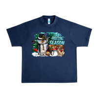 Navy its freezin season Urban Heavy Tee - CowGirlArtShop