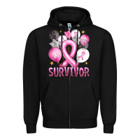 Black Balloons cancer ribbon survivor Zipper Hoodie - Artiststas
