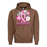 Chestnut Balloons cancer ribbon survivor Zipper Hoodie - Artiststas